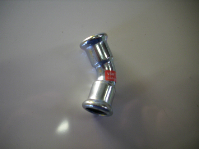 VSH bocht 45° 15x15mm verzinkt